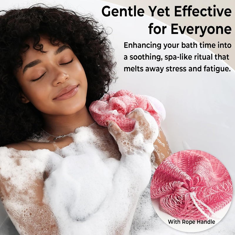 RelaxScene African Net Sponge Authentic - Exfoliating Back Scrub Bath Sponge with Knots - Afro Scrub Body Scrubber Exfoliator Washcloth - African Body Care Daily Use Shower Essentials - Image 5